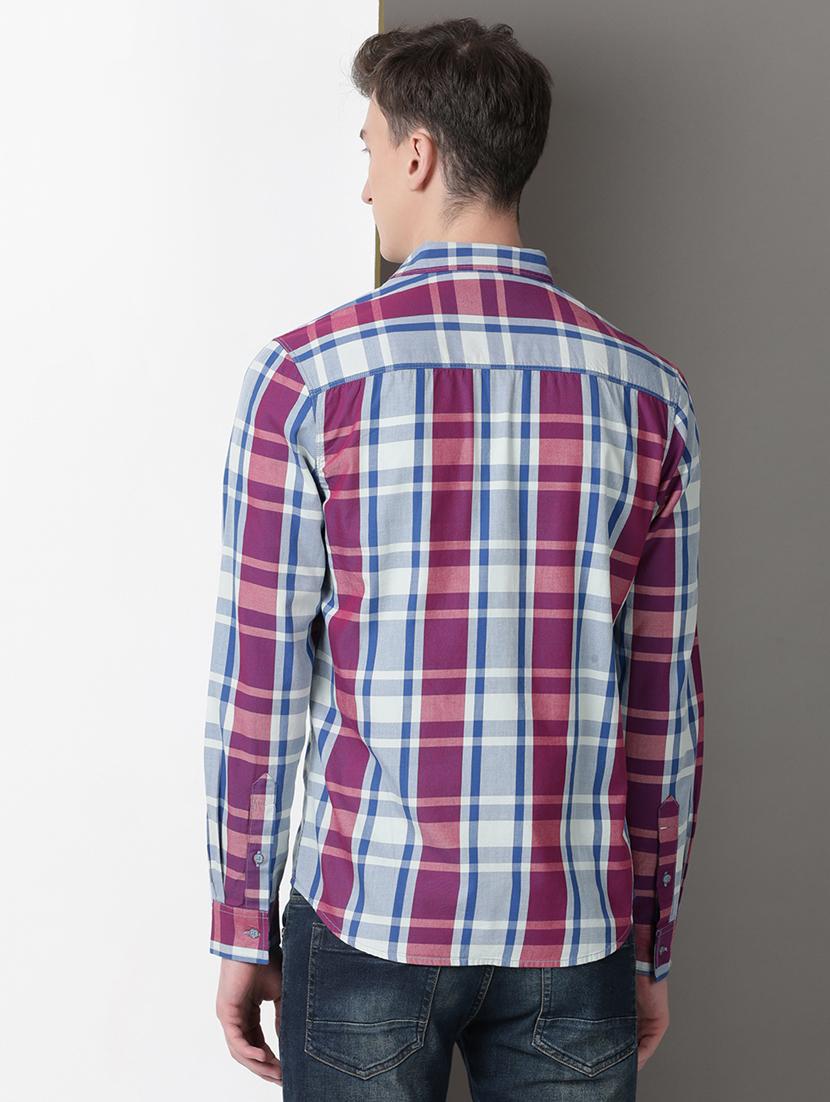 men checkered long sleeve regular fit casual shirt - 21954654 - Standard Image - 3