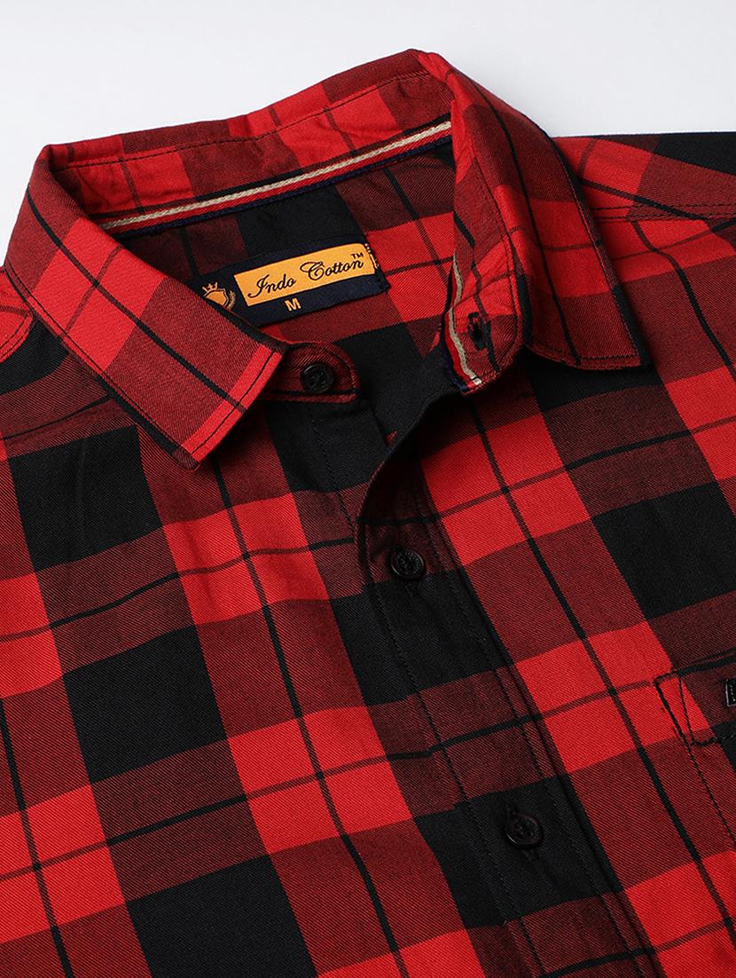 men checkered long sleeve regular fit casual shirt - 21954655 - Standard Image - 3