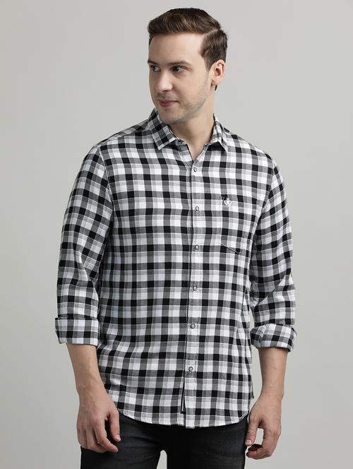 men checkered long sleeve regular fit casual shirt - 21954662 -  Standard Image - 0
