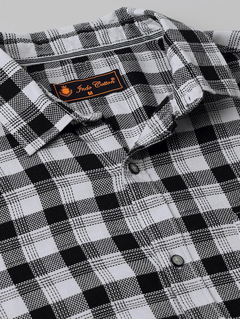 men checkered long sleeve regular fit casual shirt - 21954662 - Standard Image - 3