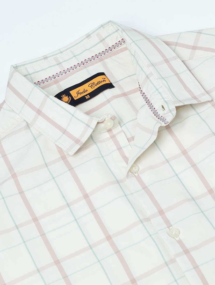 men checkered short sleeve regular fit casual shirt - 21954669 -  Standard Image - 3