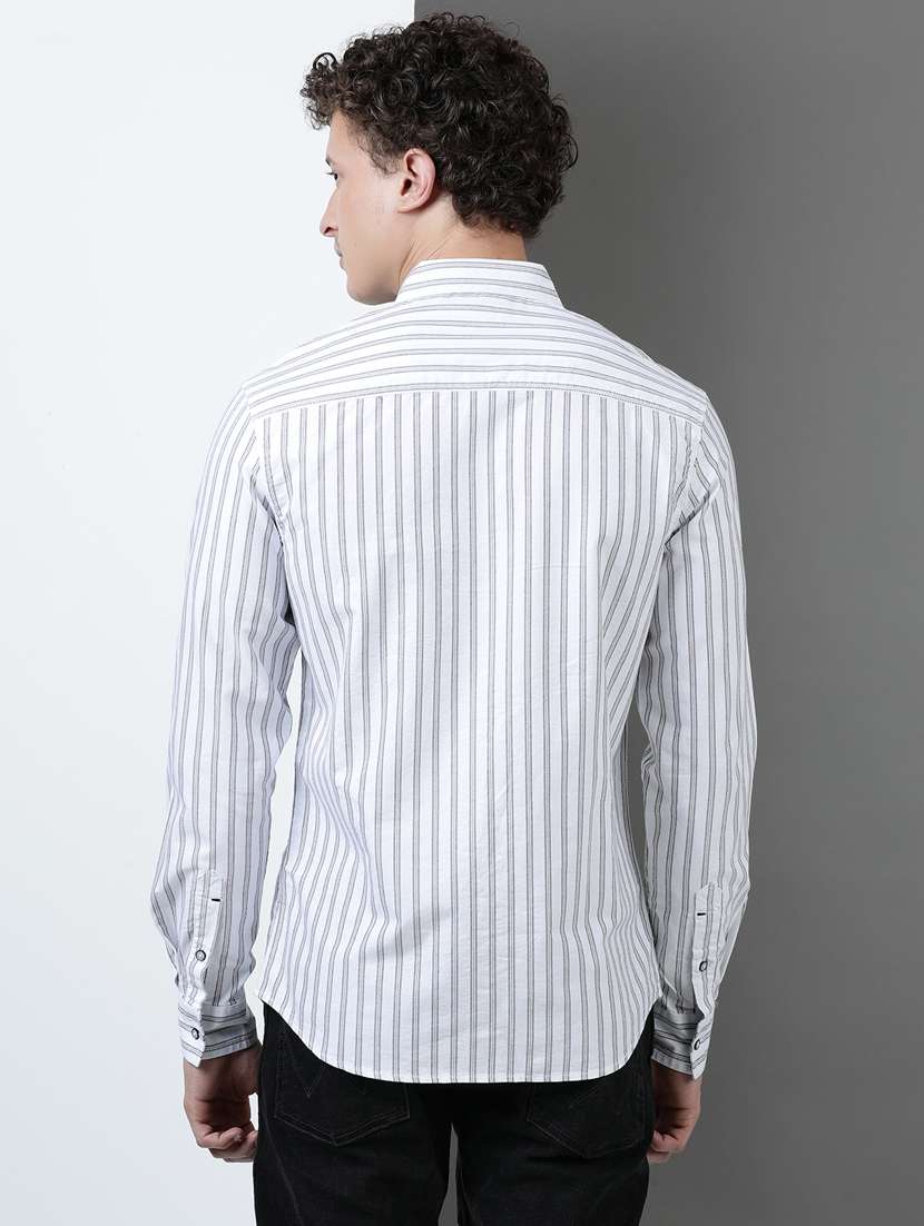 men striped long sleeve regular fit casual shirt - 21954671 -  Standard Image - 3