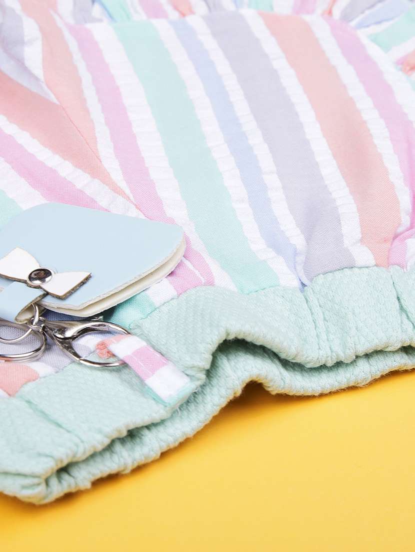 girls striped top & shorts twin set - 21954918 -  Standard Image - 5