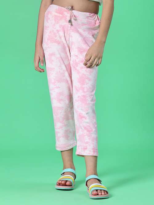 girls printed mid rise winterwear trouser - 21954938 -  Standard Image - 0