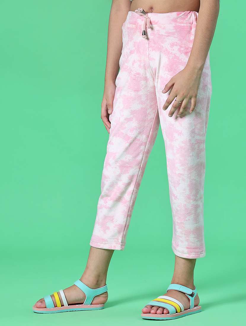 girls printed mid rise winterwear trouser - 21954938 -  Standard Image - 3