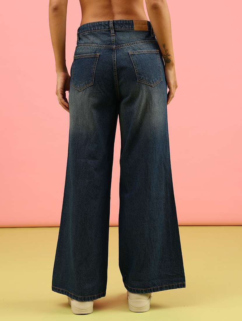 women solid mid rise wide leg jean - 21954946 -  Standard Image - 3