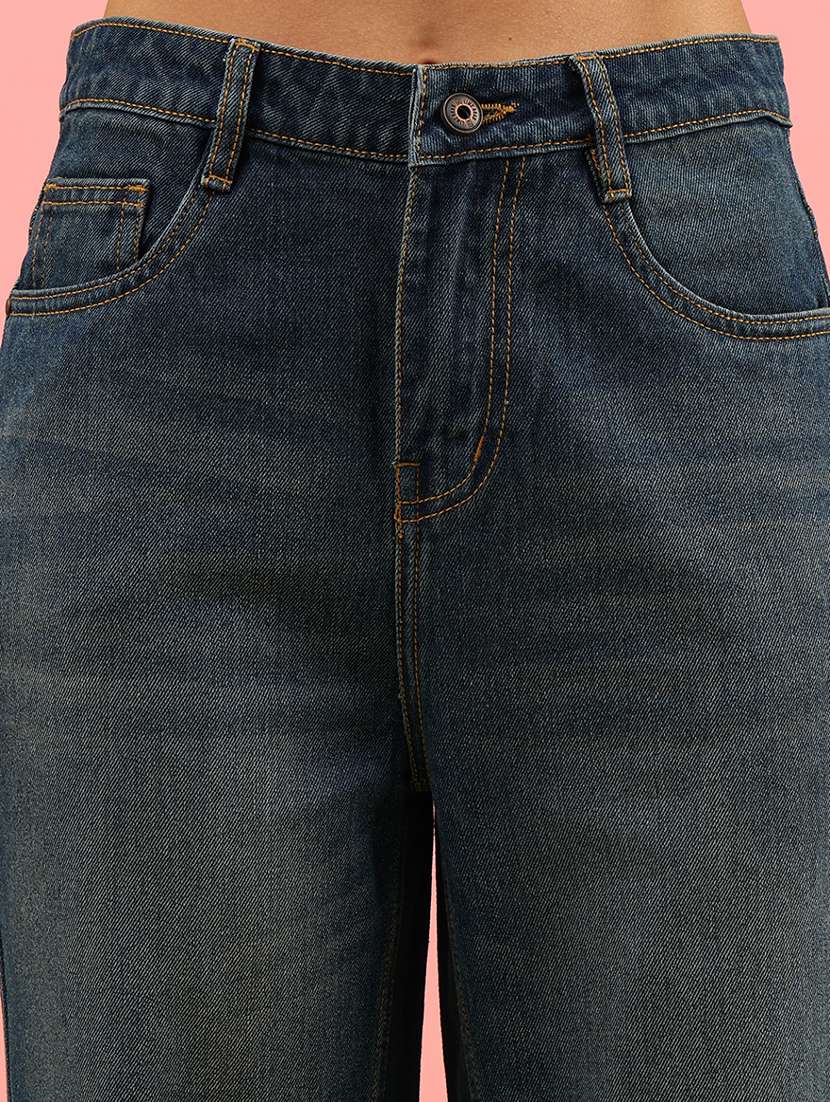 women solid mid rise wide leg jean - 21954946 -  Standard Image - 5