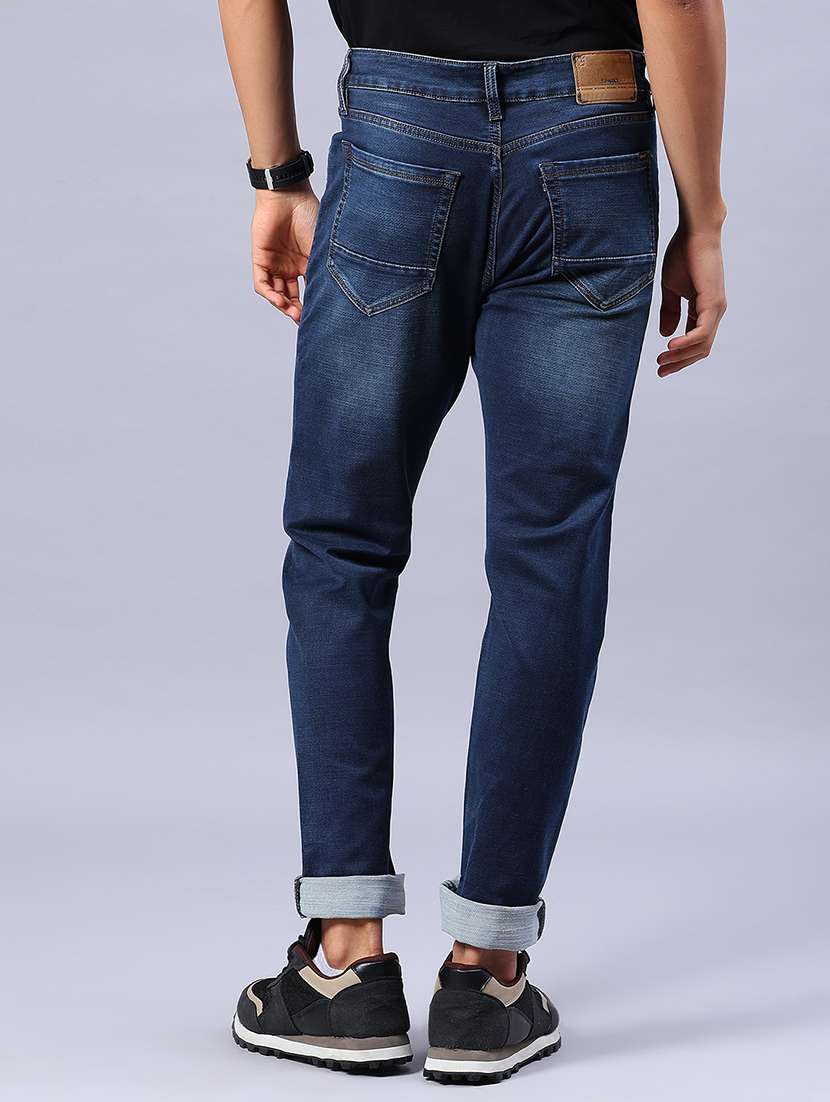 men washed mid rise slim fit jeans - 21955411 -  Standard Image - 3