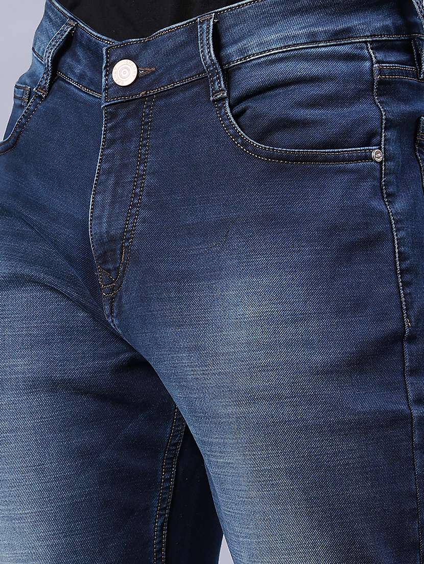 men washed mid rise slim fit jeans - 21955411 -  Standard Image - 5