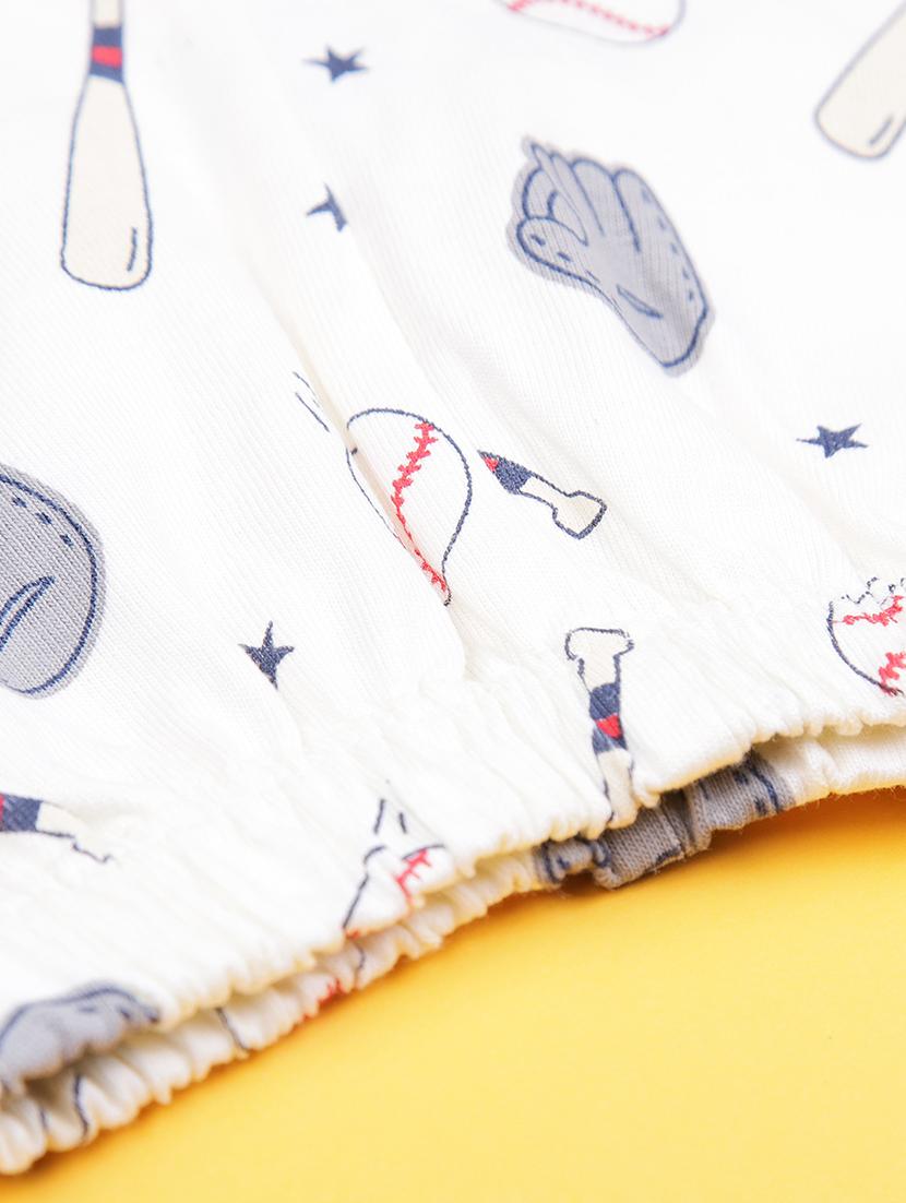 boys printed t-shirt and shorts co-ord set - 21955429 - Standard Image - 5