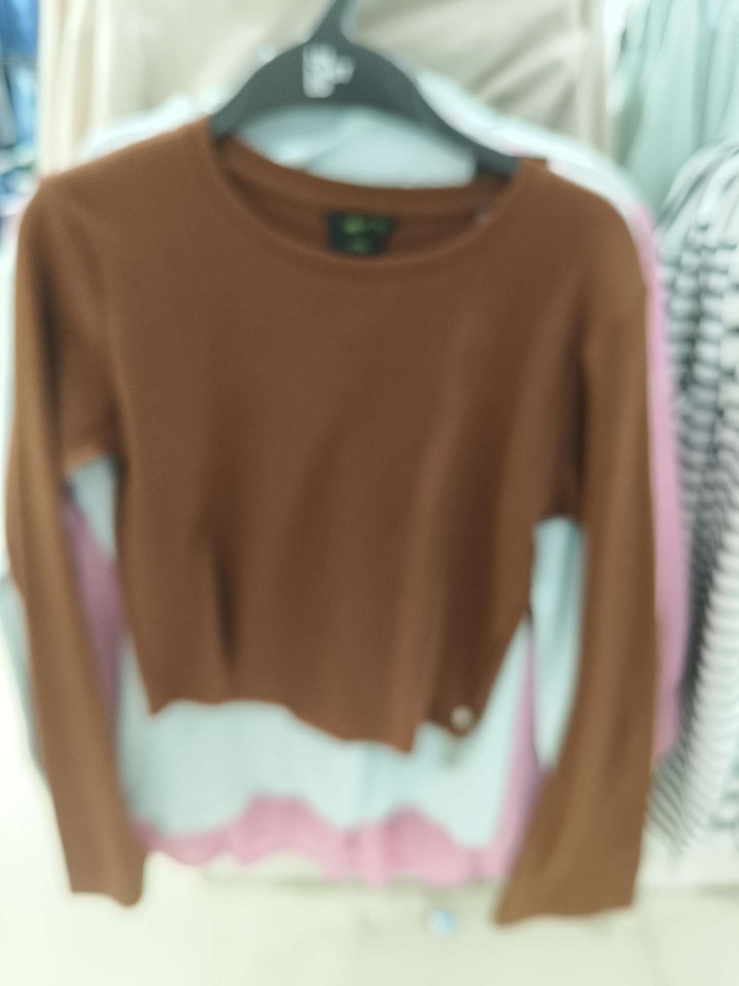 dark brown cotton lycra tshirt - 21955657 -  Zoom Image - 0