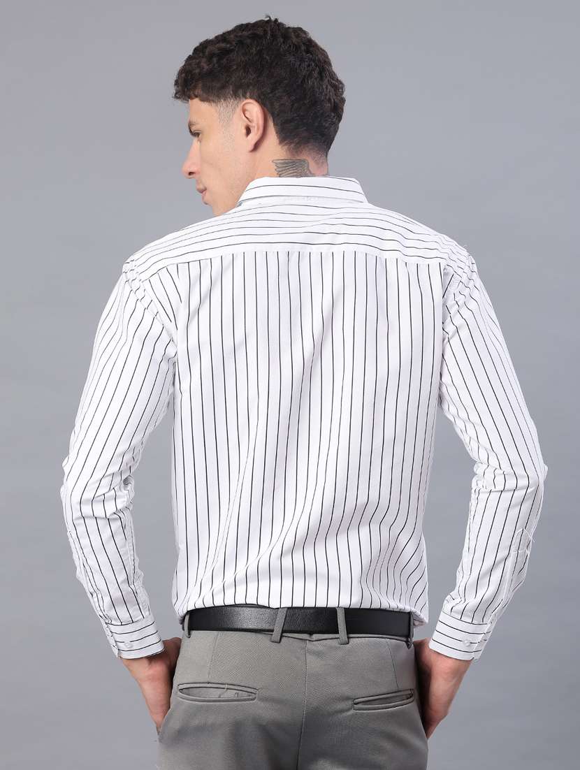 men striped long sleeve regualr fit formal shirt - 21955693 -  Standard Image - 3