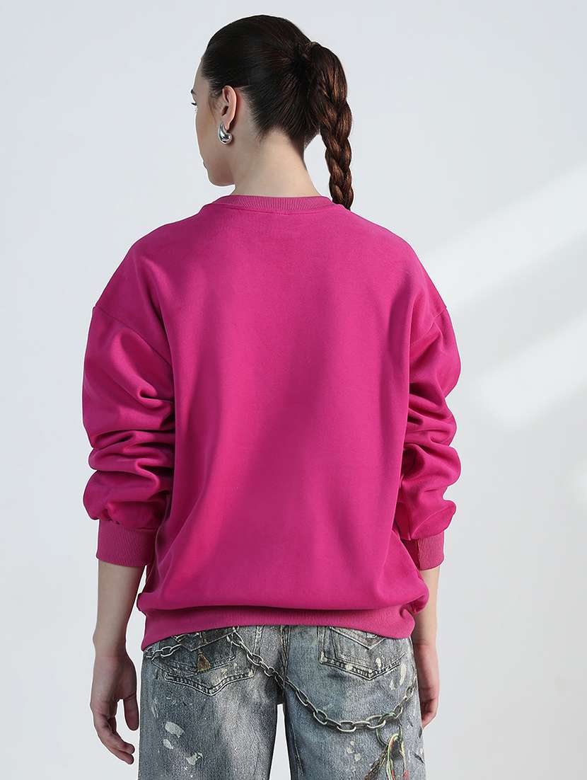 women solid long sleeve loose fit sweatshirt - 21955791 -  Standard Image - 3