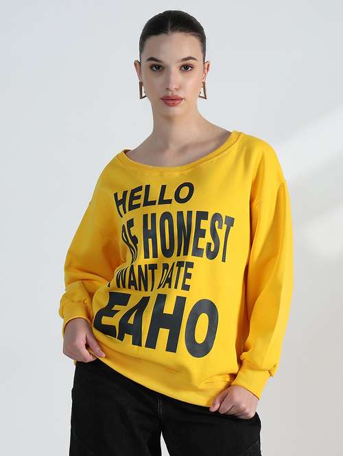 women printed long sleeve loose fit sweatshirt  - 21955825 -  Standard Image - 0