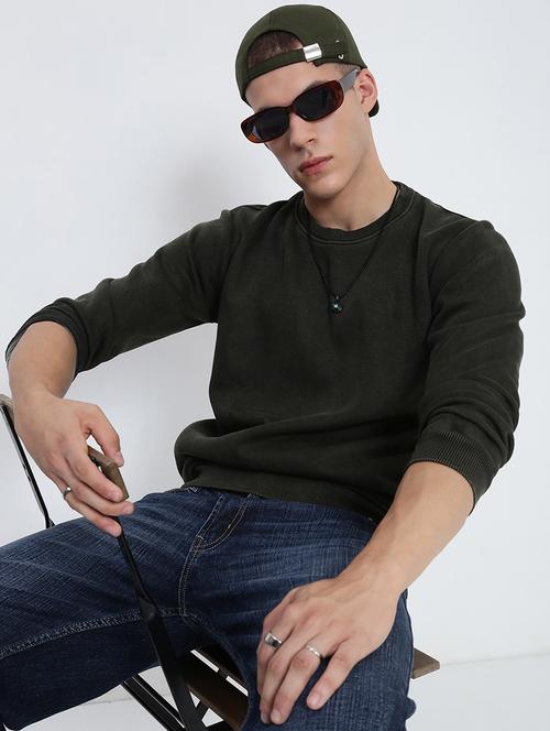men solid long sleeve sweatshirt - 21955916 - Standard Image - 0