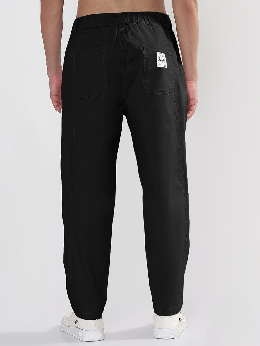 men solid relaxed fit casual trouser - 21955934 - Standard Image - 3