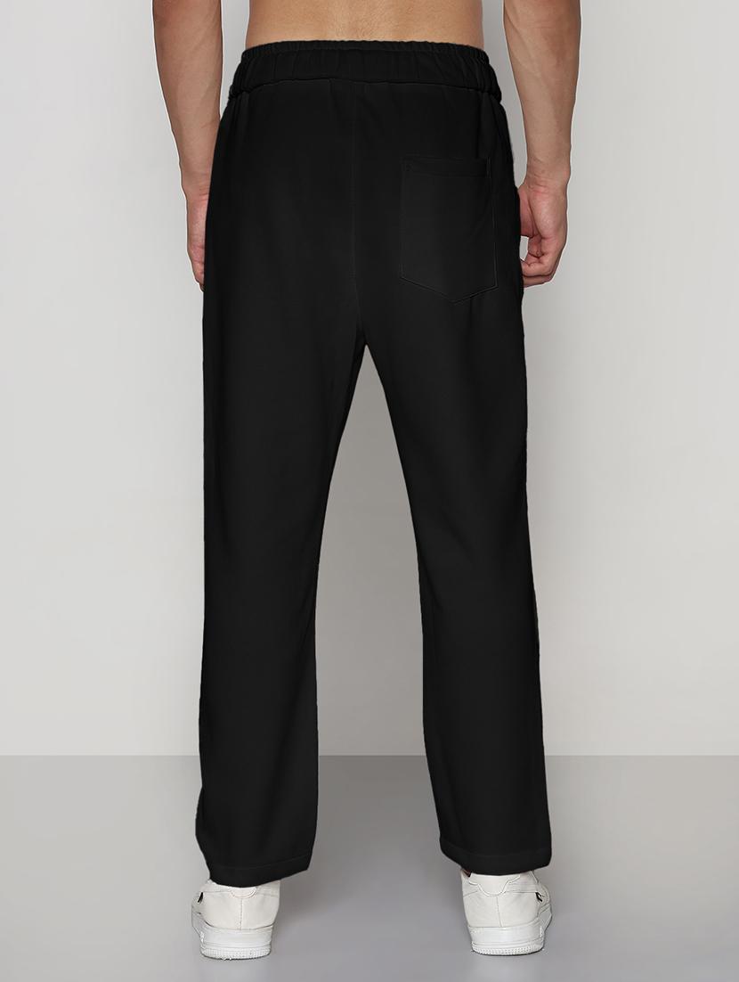 men solid relaxed fit casual trouser - 21955935 - Standard Image - 3