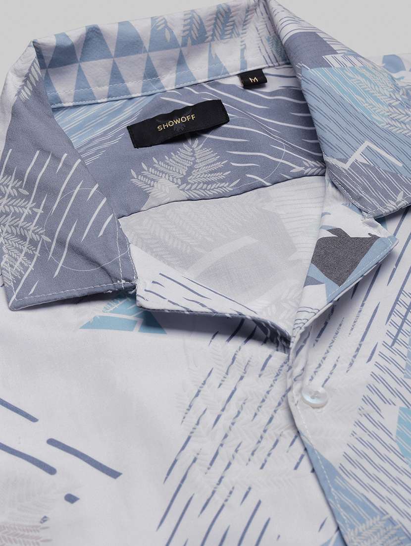 men printed cuban collared short sleeve shirt - 21955967 -  Standard Image - 5