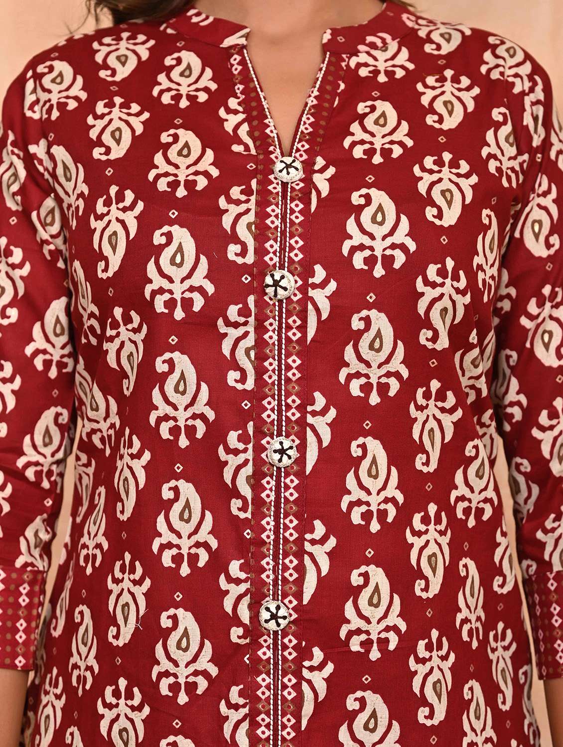 women three quarter sleeve kurta pant with dupatta set - 21956091 -  Standard Image - 5