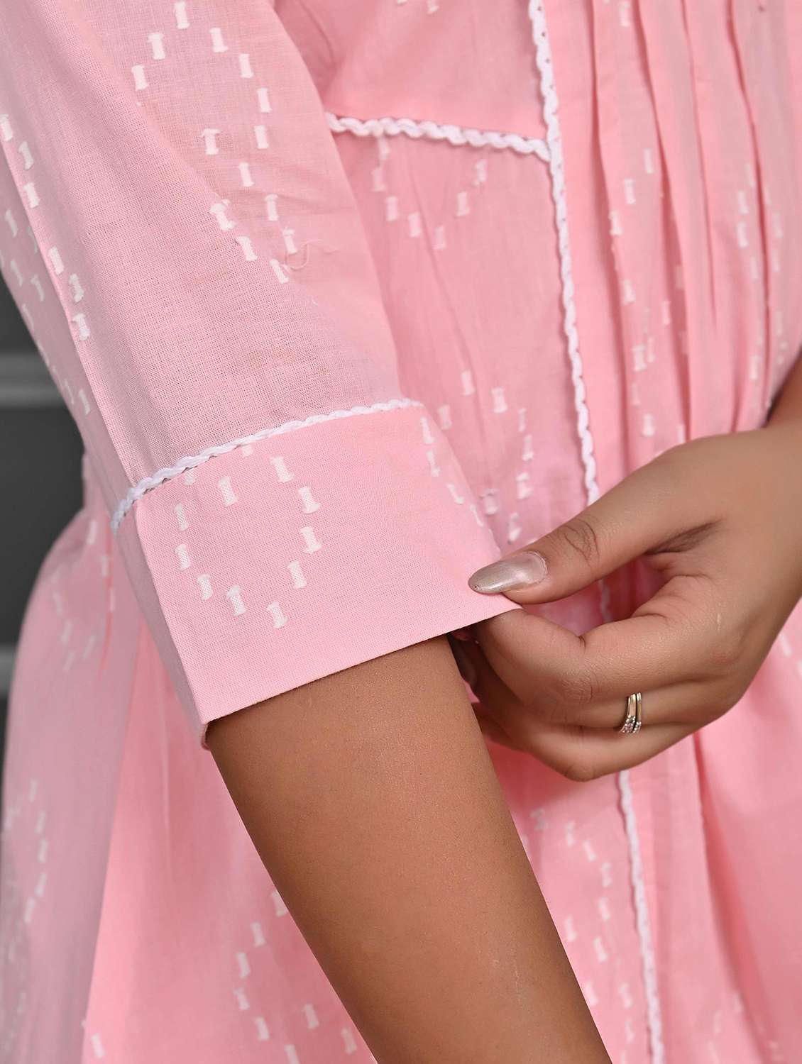 women three quarter sleeve ethnic co-ord set - 21956106 -  Standard Image - 5