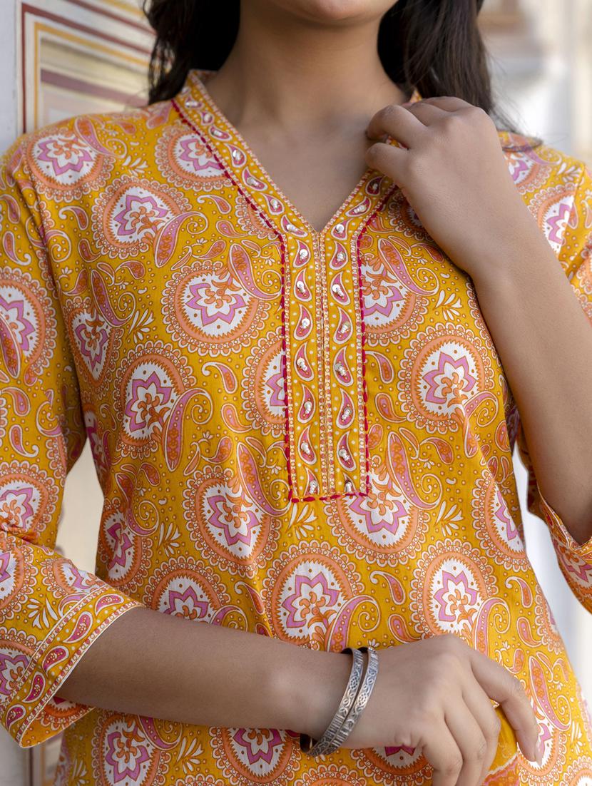 women three quarter sleeve kurta pant with dupatta set - 21956158 - Standard Image - 5