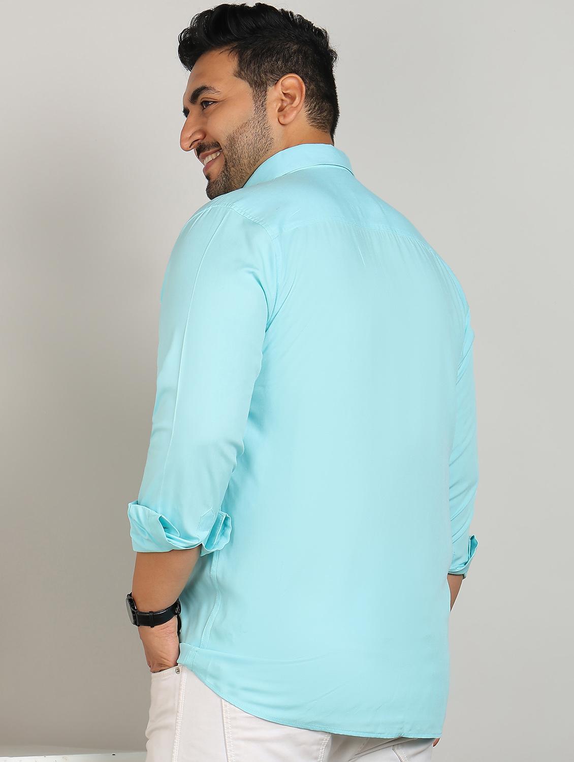 men plus size solid long sleeve regular fit casual shirt - 21956197 - Standard Image - 3
