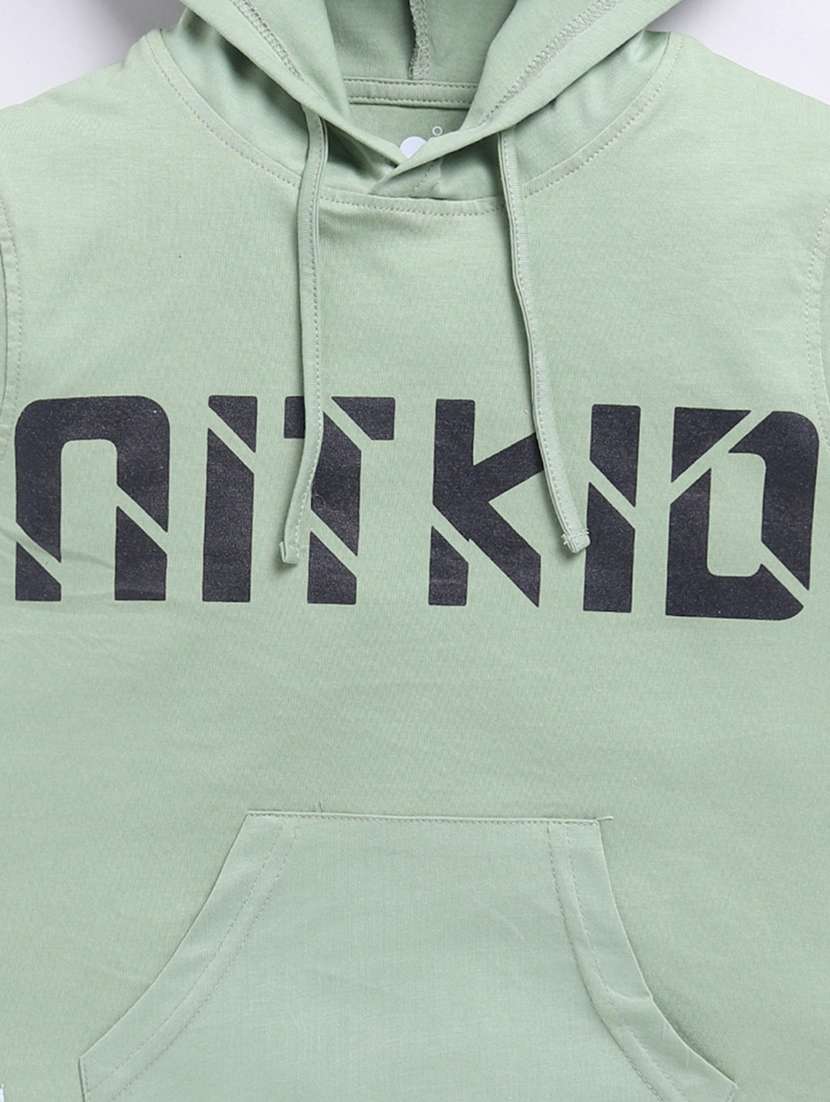 boys printed sleeveless regular fit hooded t-shirt - 21956207 -  Standard Image - 3