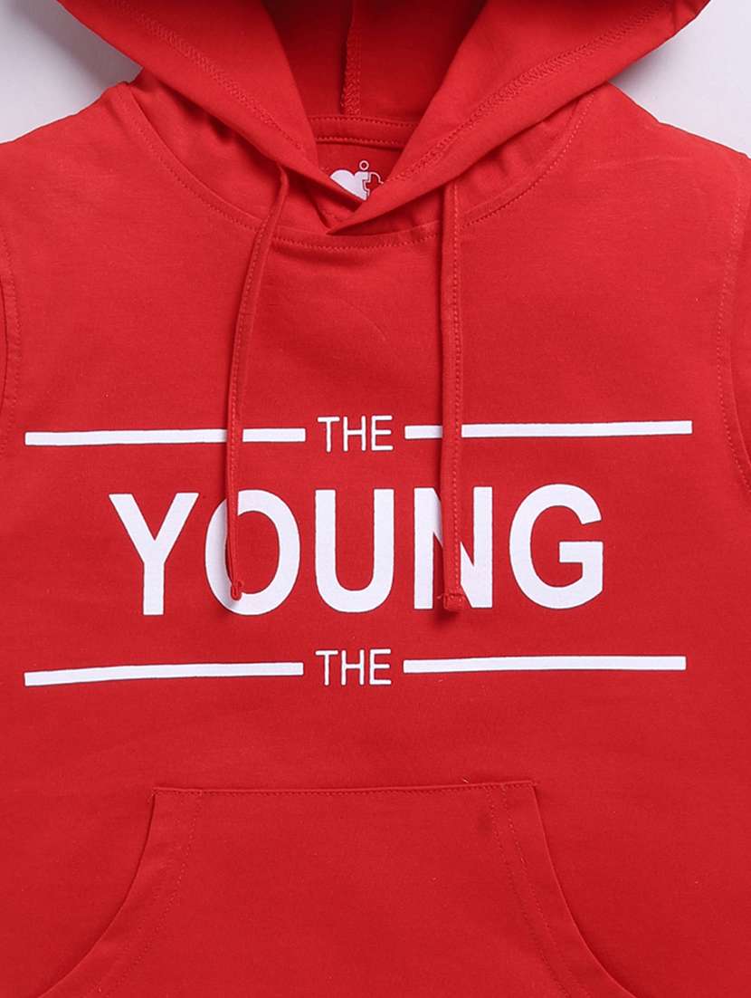 boys printed sleeveless regular fit hooded t-shirt - 21956216 -  Standard Image - 3