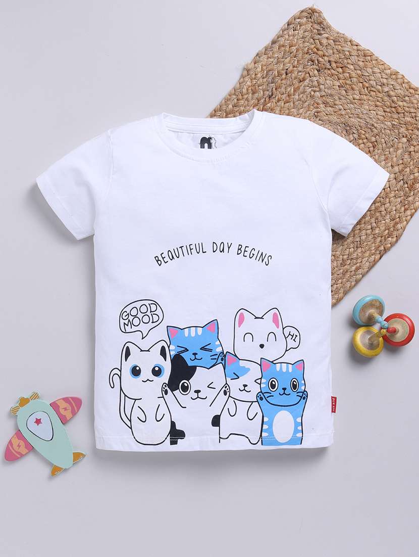 boys printed short sleeve regular fit t-shirt