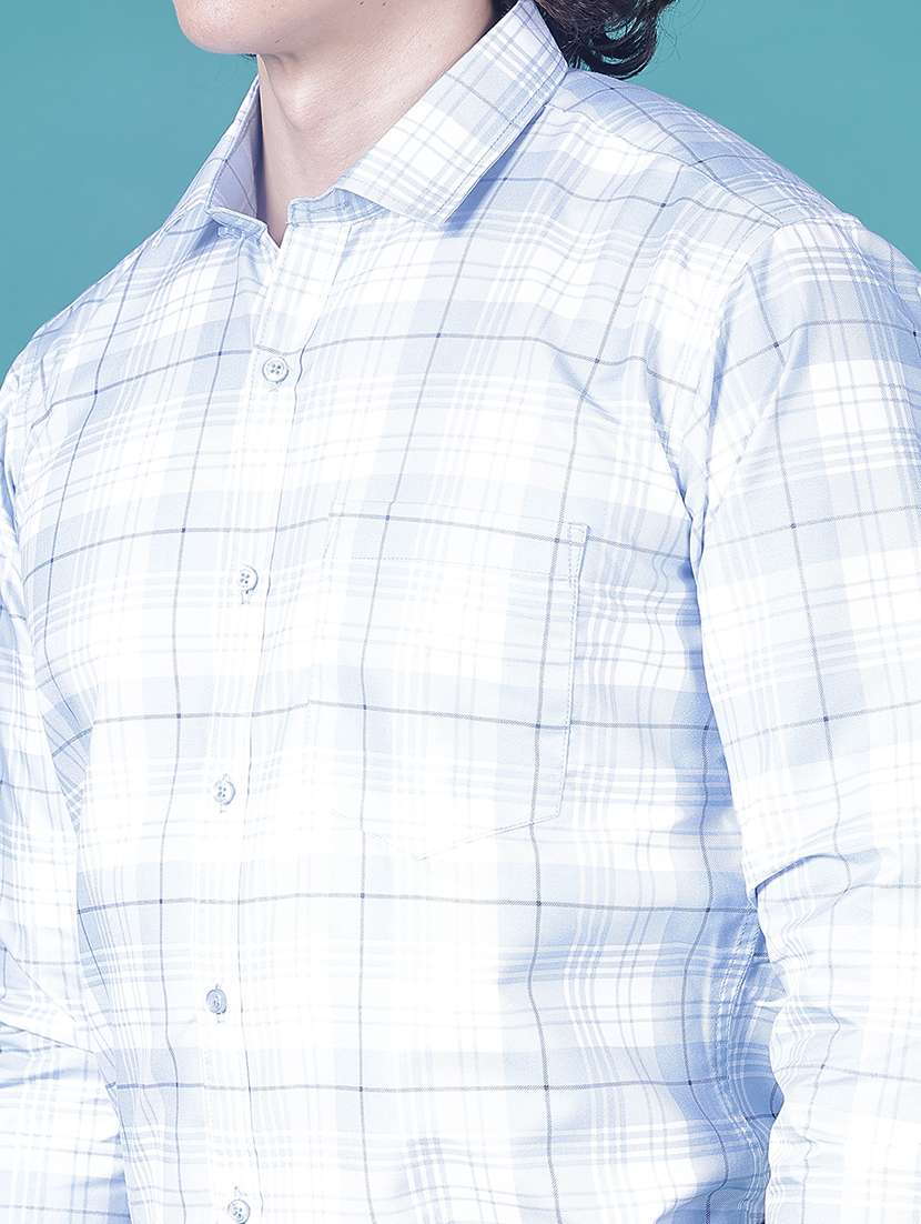 men checkered long sleeve slim fit formal shirt - 21956242 -  Standard Image - 5
