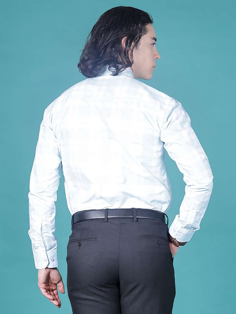 men checkered collared long sleeve formal shirt - 21956251 -  Standard Image - 3