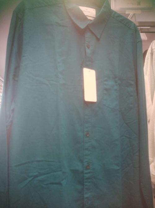 teal cotton casual shirt - 21956328 - Standard Image - 0