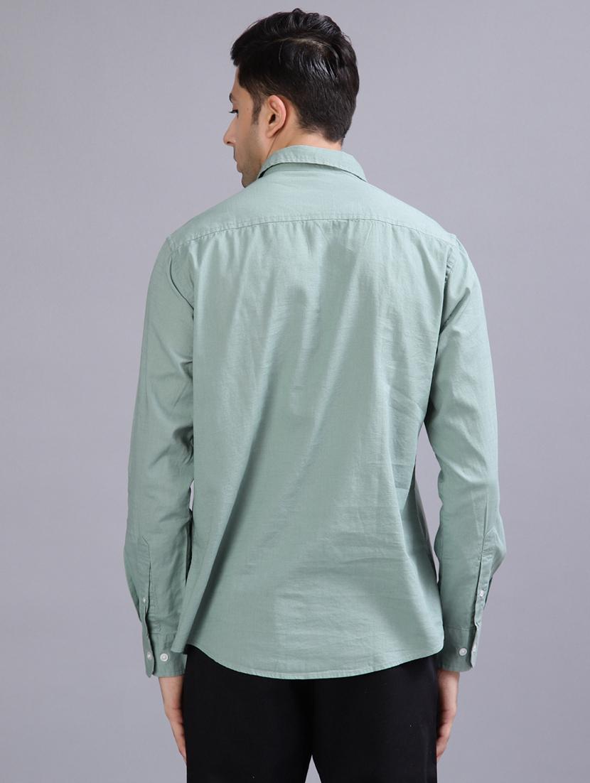 men solid collared long sleeve shirt - 21956329 - Standard Image - 3