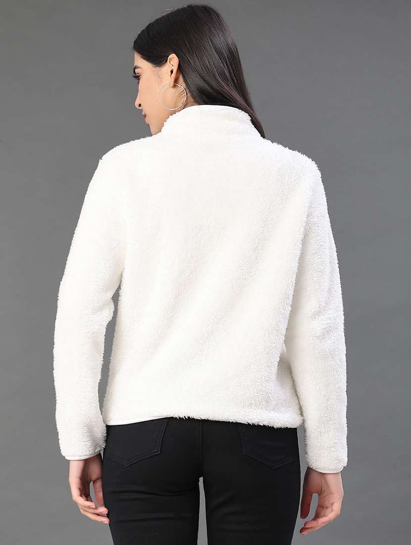 women solid long sleeve sweatshirt - 21956344 -  Standard Image - 3