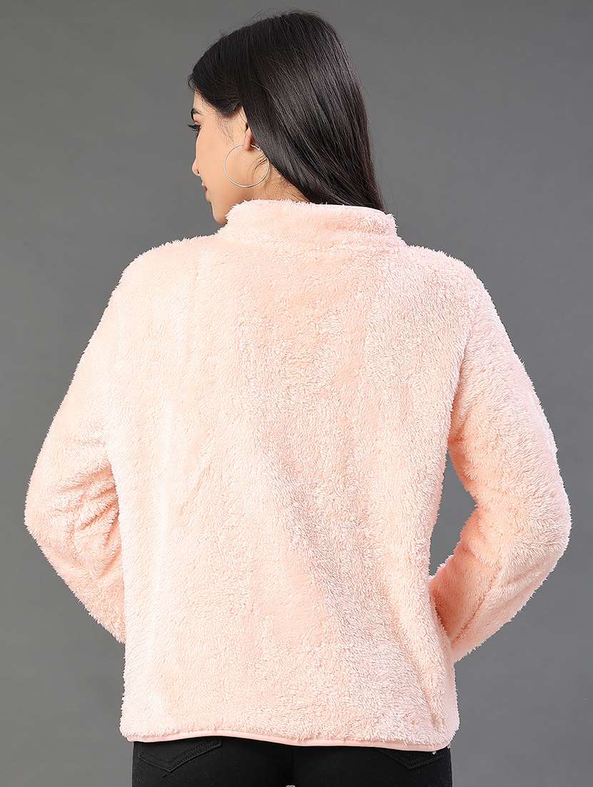 women solid long sleeve sweatshirt - 21956358 -  Standard Image - 3