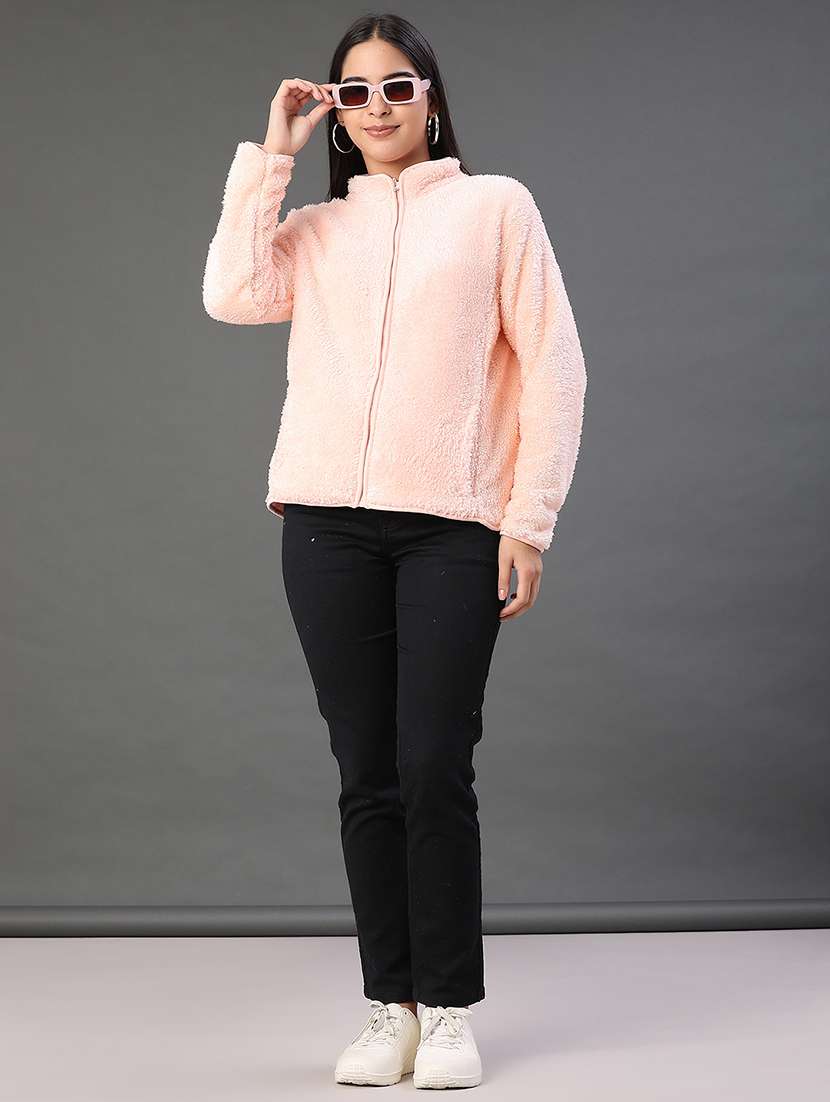 women solid long sleeve sweatshirt - 21956358 -  Standard Image - 5