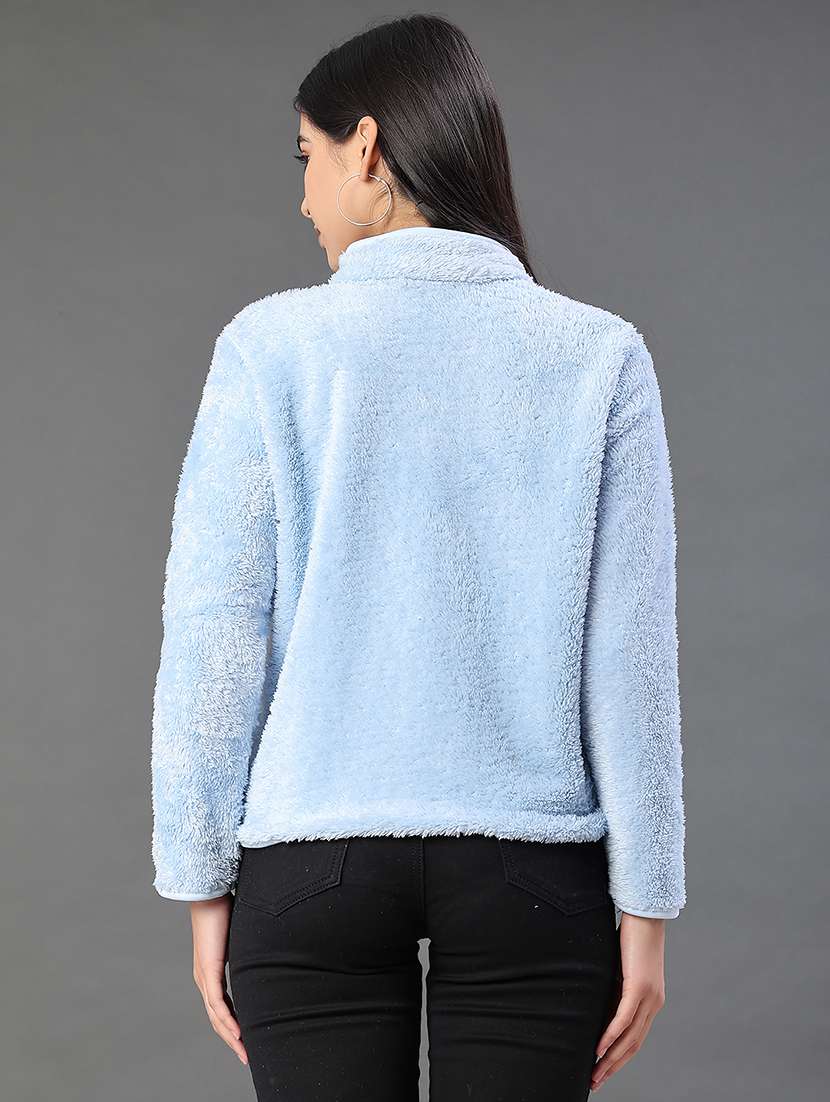 women solid long sleeve sweatshirt - 21956359 -  Standard Image - 3