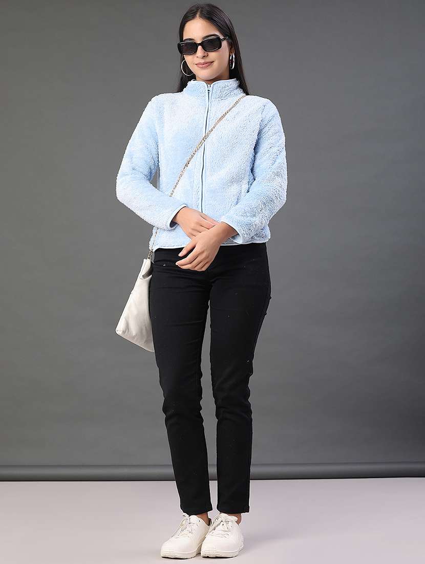 women solid long sleeve sweatshirt - 21956359 -  Standard Image - 5
