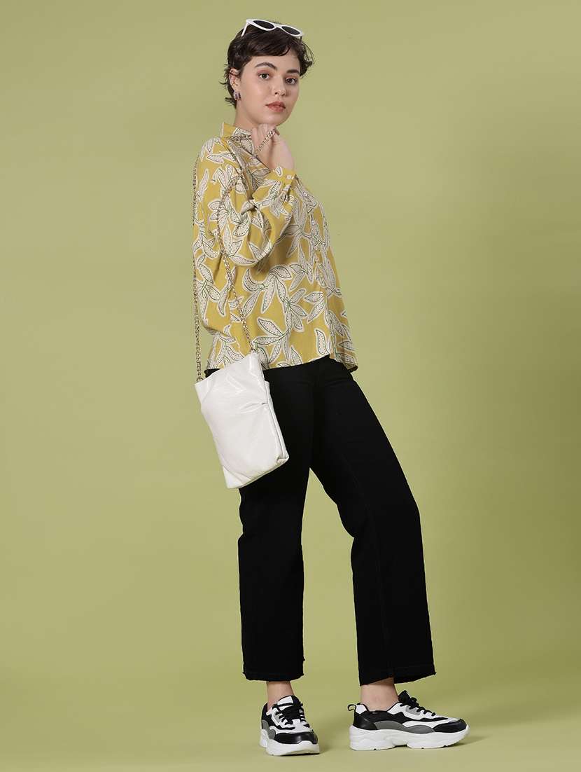 women printed collared long sleeve shirt - 21956363 -  Standard Image - 3