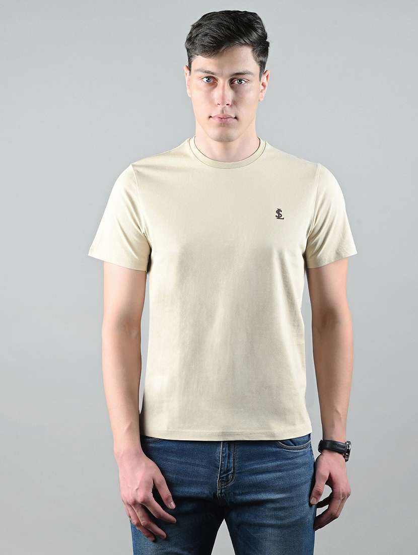 men solid shrort sleeve regular fit t-shirt - 21956377 -  Zoom Image - 0
