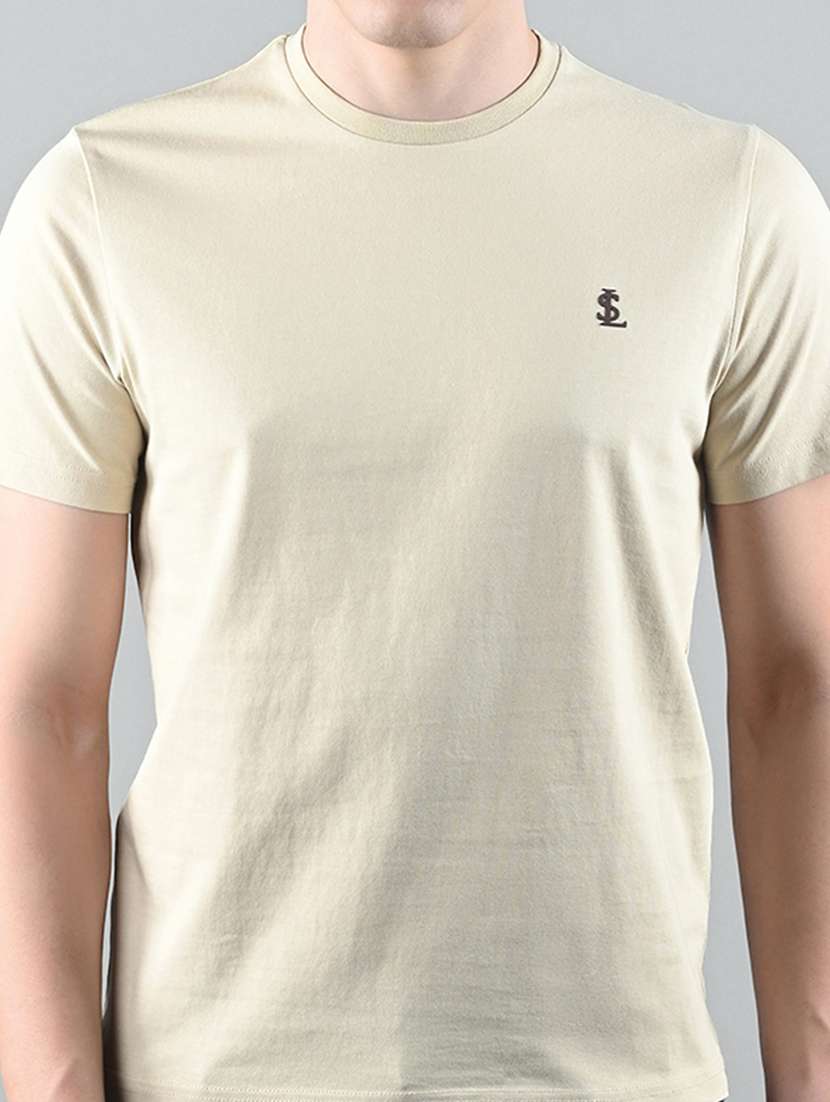 men solid shrort sleeve regular fit t-shirt - 21956377 - Standard Image - 3