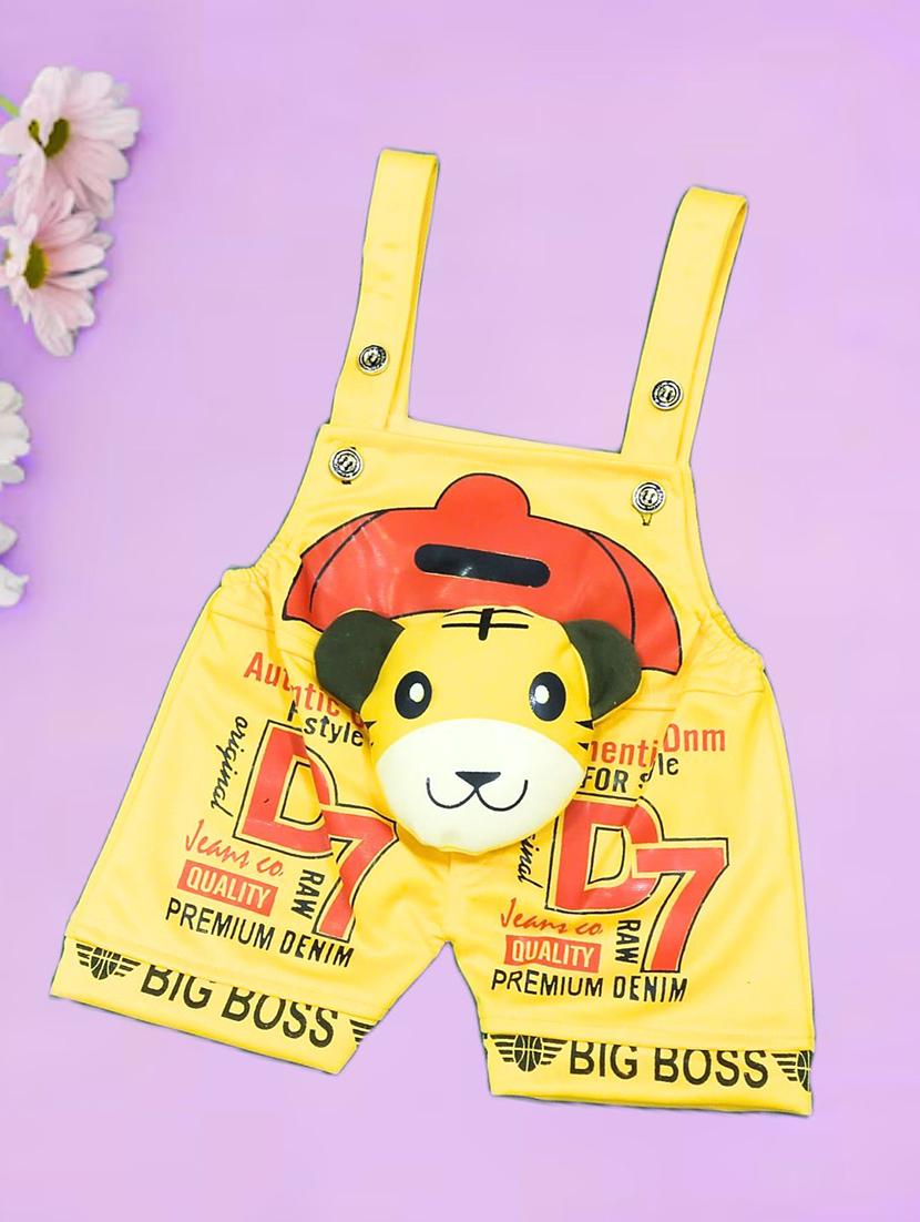 kids printed t-shirt with dungree set - 21956459 - Standard Image - 3