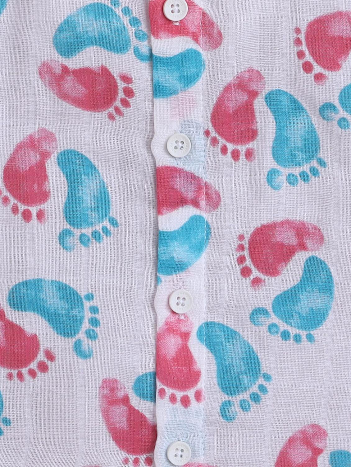 kids printed short sleeve night suit - 21956462 - Standard Image - 3