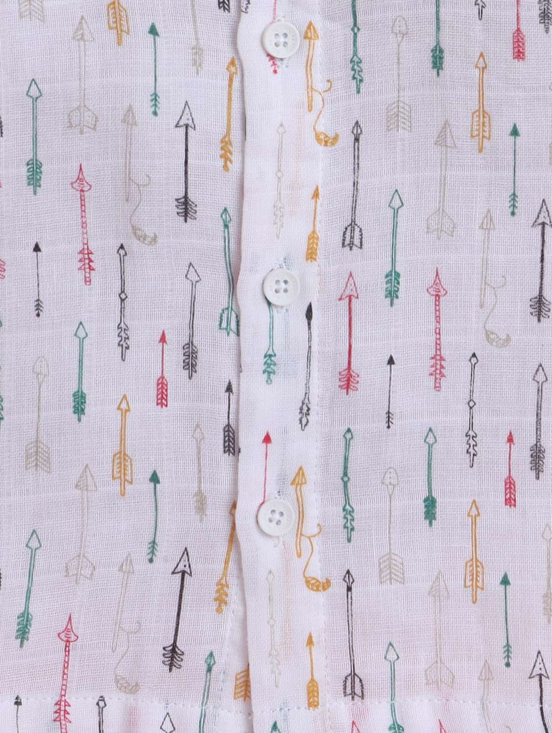 kids white printed short sleeve night suit - 21956463 -  Standard Image - 3