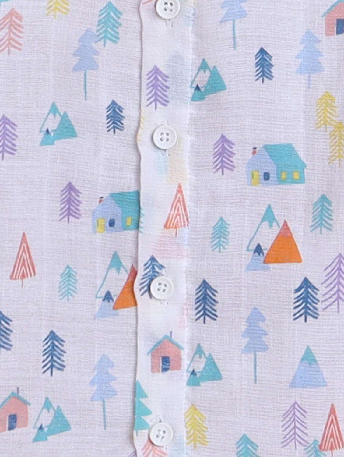 kids white printed short sleeve night suit - 21956466 - Standard Image - 3