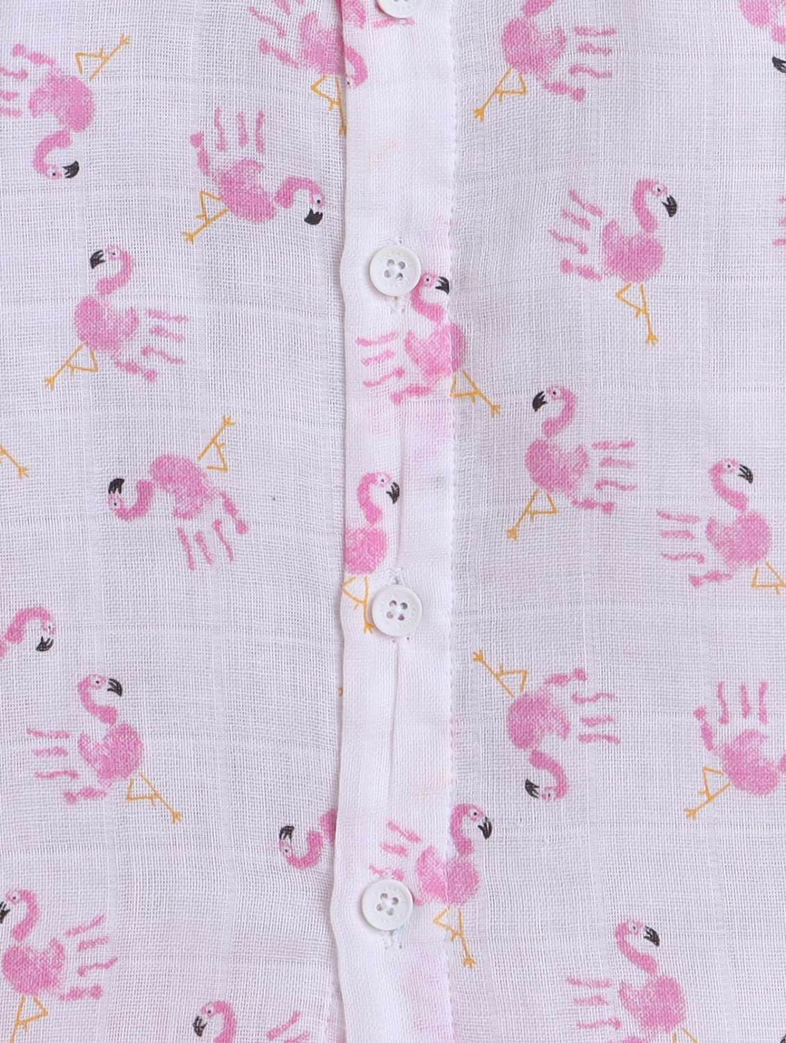 kids white printed short sleeve night suit - 21956467 -  Standard Image - 3