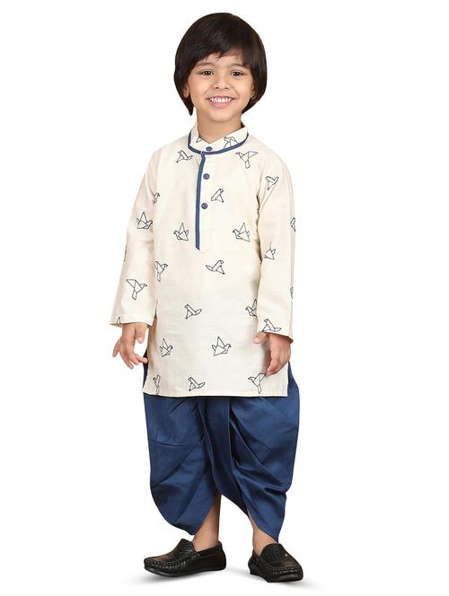 boys embroidered kurta and dhoti set - 21956481 - Standard Image - 0