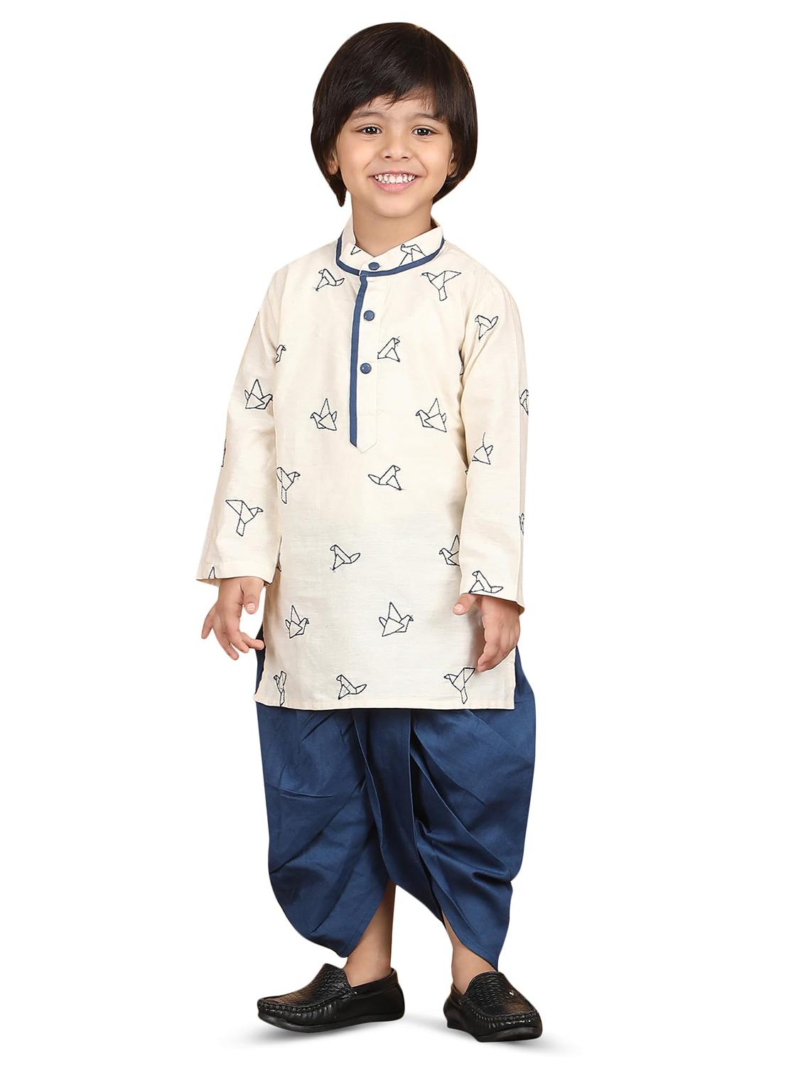boys embroidered kurta and dhoti set - 21956481 - Zoom Image - 0