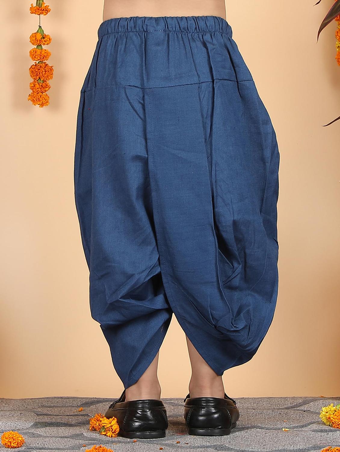 boys embroidered kurta and dhoti set - 21956481 - Standard Image - 5