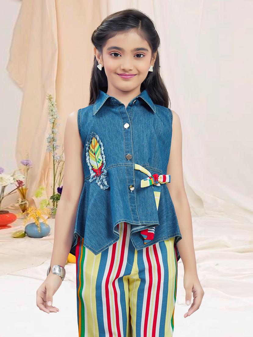 girls striped sleeveless capri set - 21956487 - Zoom Image - 0